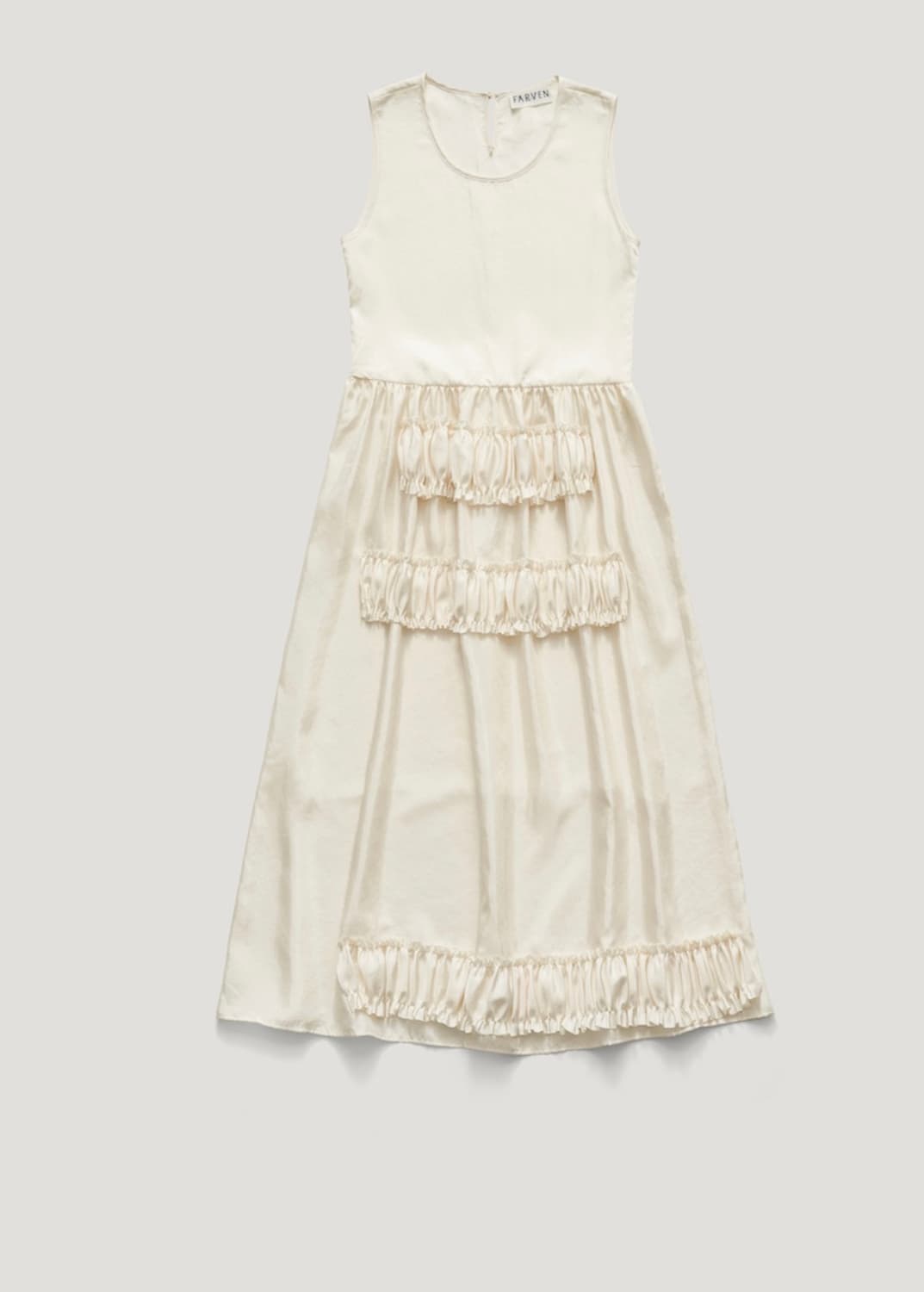 택ㅇ) 파르벵 러플 드레스 크림 아이보리 상품이미지1