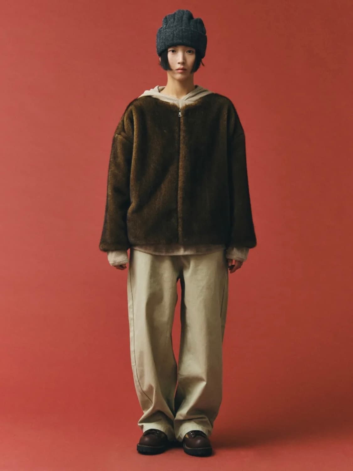 플리즈프로젝트 숏 퍼 자켓 코요테 상품이미지2