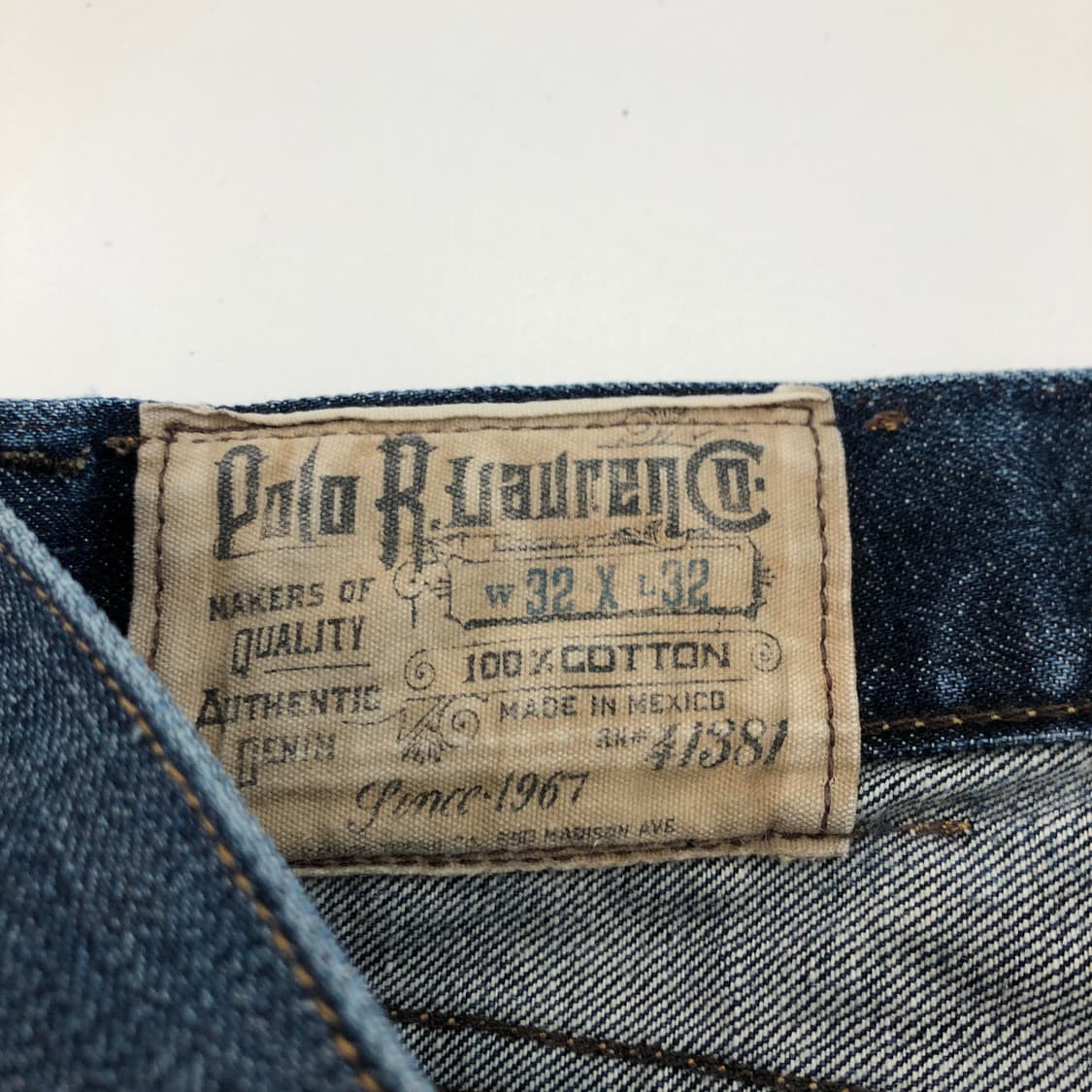 폴로 랄프로렌 오리지널 레더패치 인디고데님진 30-31 인치 상품이미지5