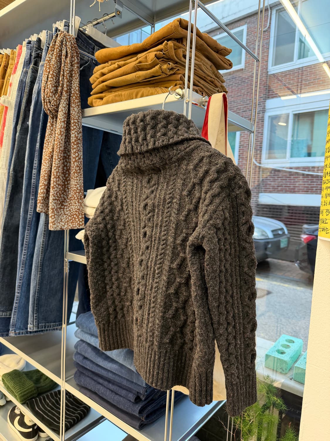 Vtg high neck sweater  상품이미지5