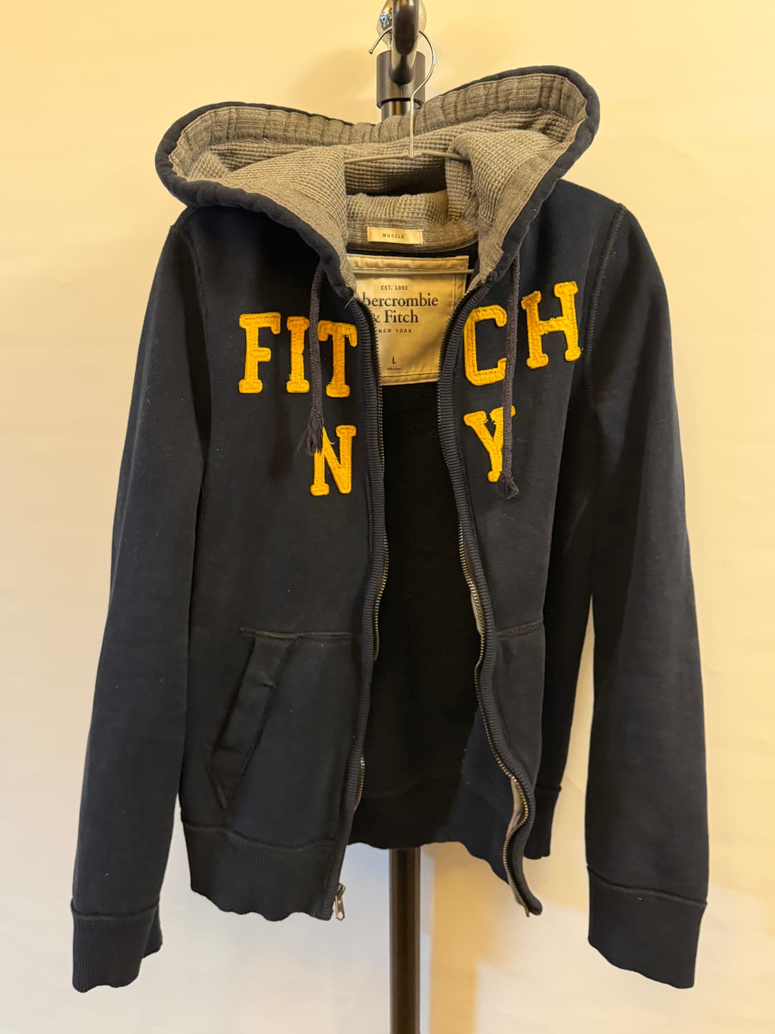 아베크롬비 남노 레터링 후드집업 상품이미지3