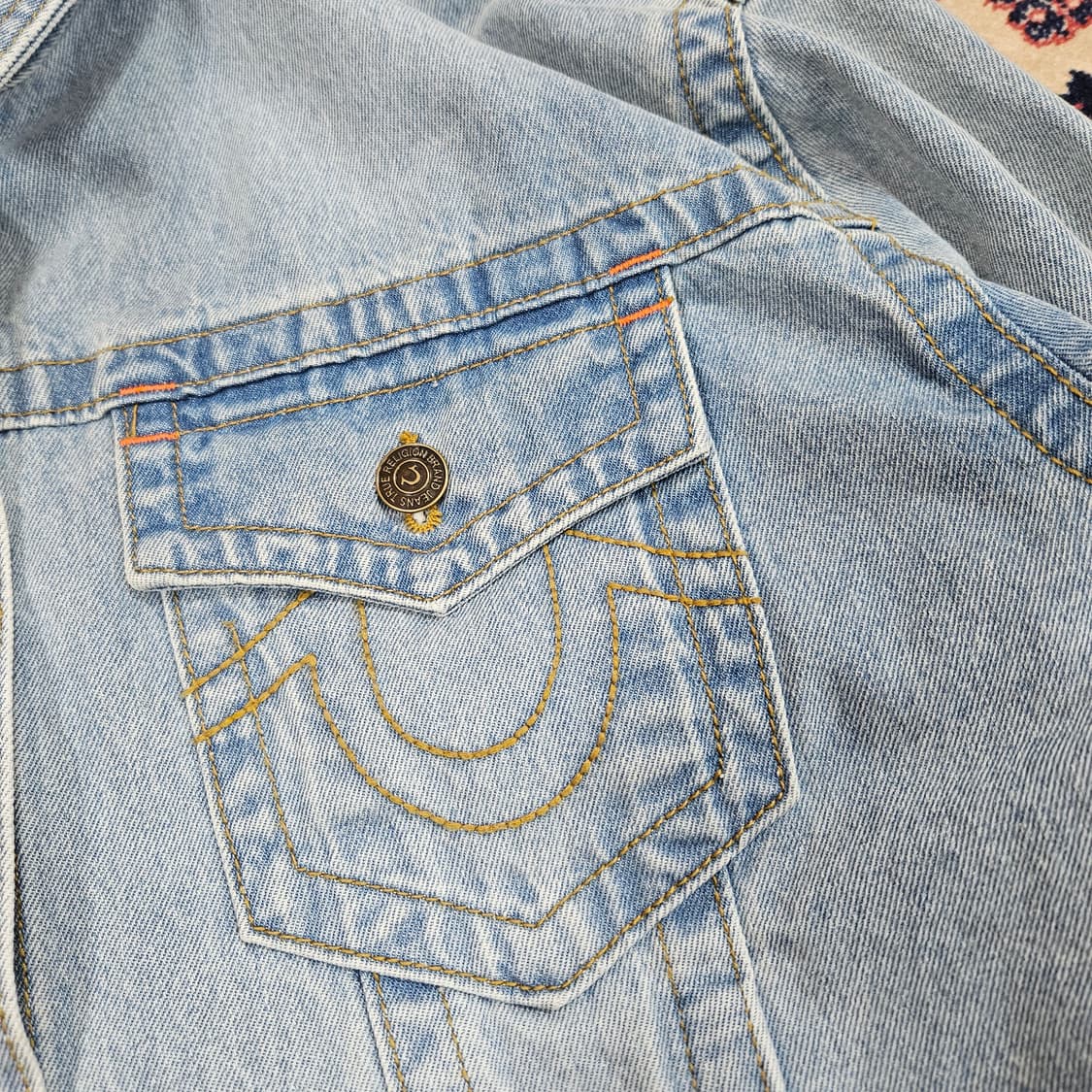 트루릴리전 22FW 시그니쳐 포켓 스티치 데님자켓 XL size 상품이미지5