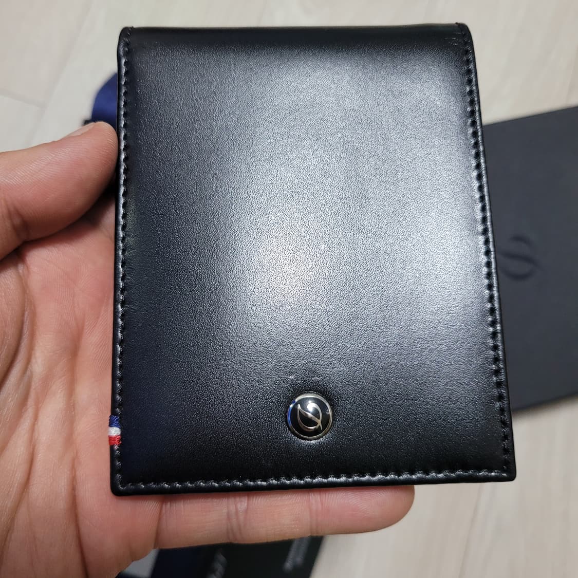 정품 듀퐁 블랙 반지갑 풀세트 상품이미지2