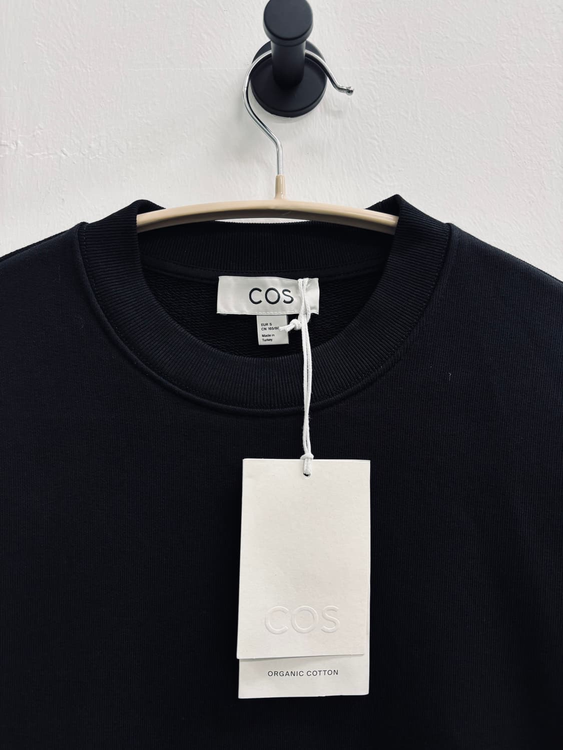 [새 상품] COS 코스 오가닉 오버핏 코튼 블랙 맨투맨 상품이미지2