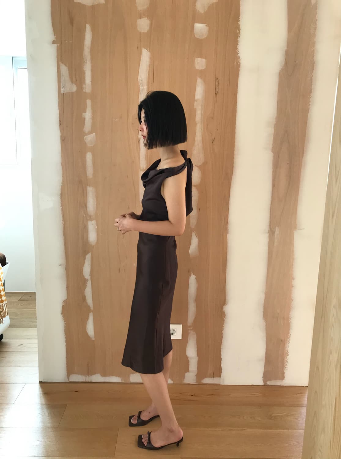 vintage brown halter one-piece 상품이미지4
