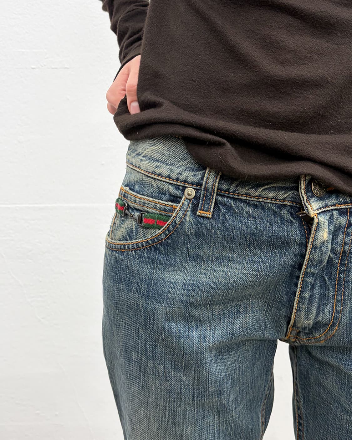 구찌 2007 웹 디테일 데님 팬츠 상품이미지4