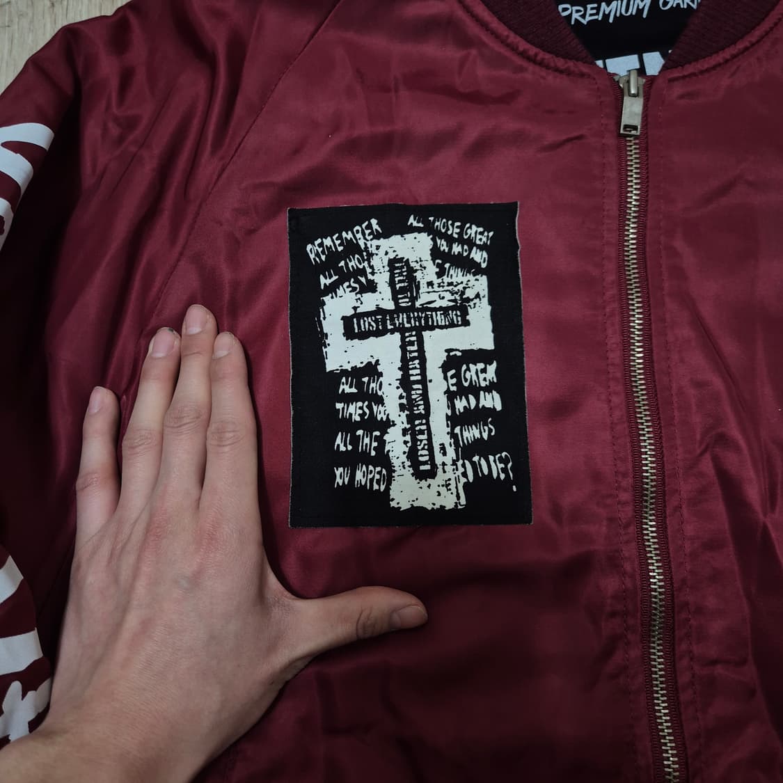 어텐션 오버핏 프린팅 사이드포켓 MA-1 항공점퍼 XL(105) 상품이미지4