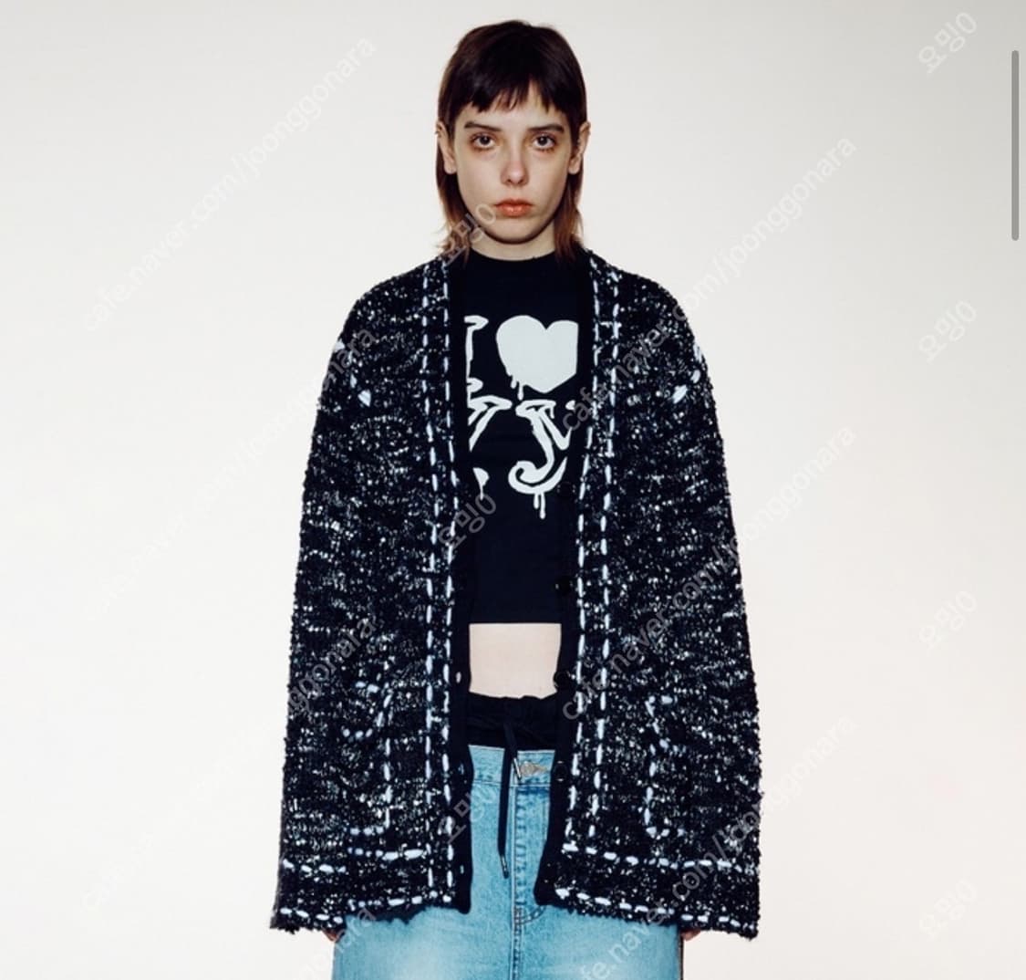 오픈와이와이 TWEED STITCH cardigan 트위드 스티치 가디건 상품이미지1