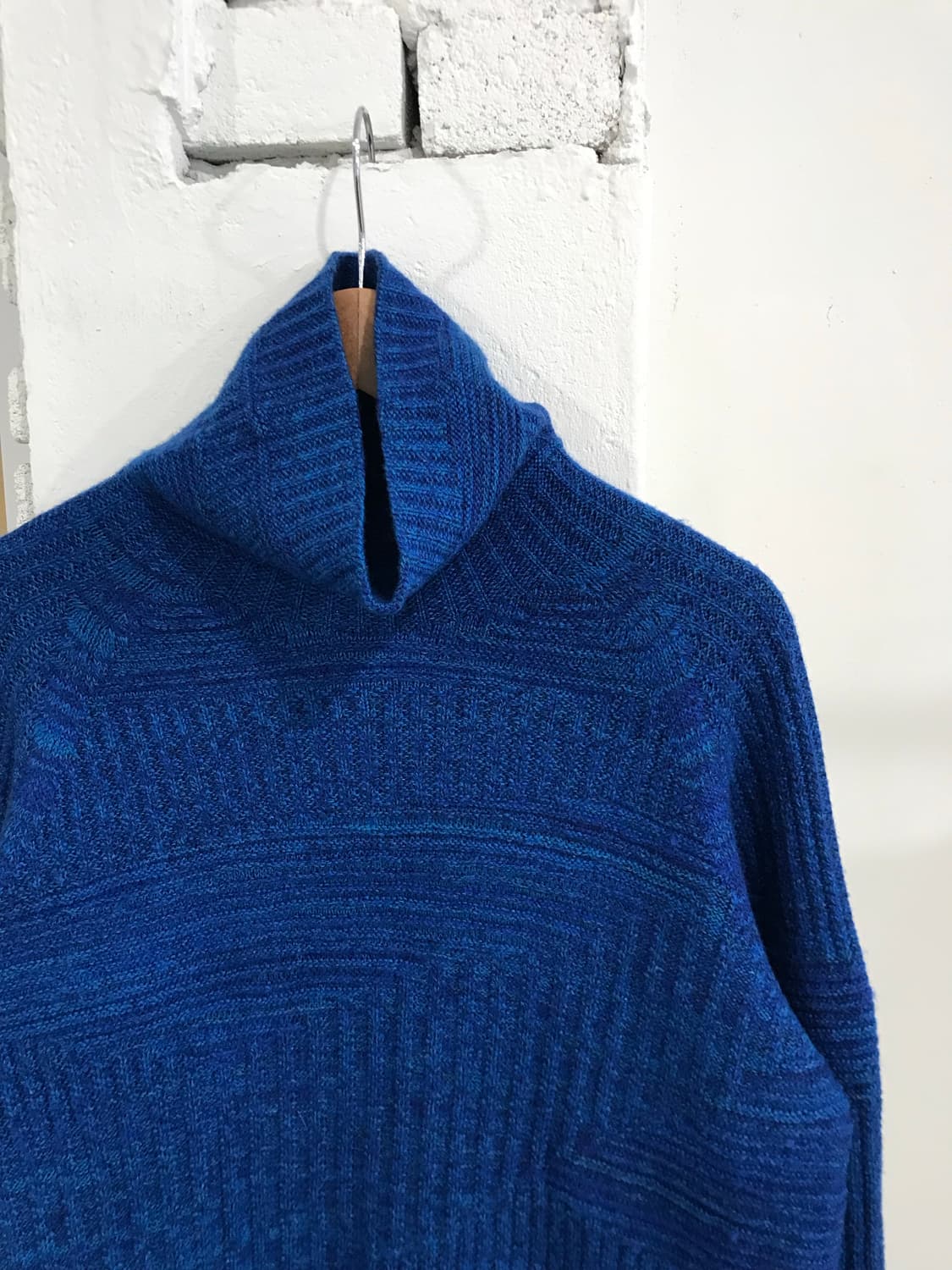 Japanese vintage blue knit / wool 95% 상품이미지3