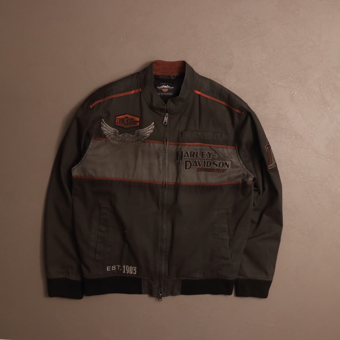 00's 할리데이비슨 코튼 레이싱 자켓 A1454 상품이미지1