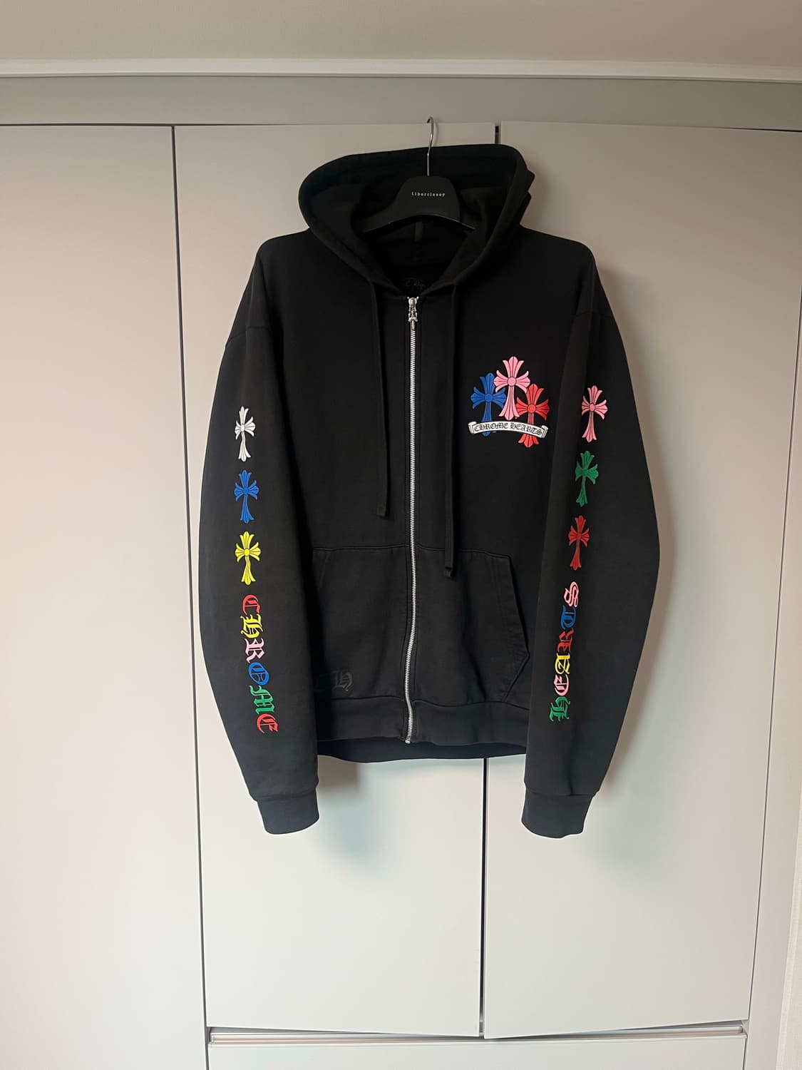 크롬하츠 멀티 컬러 크로스 플리스 집업 후드집업L 상품이미지1