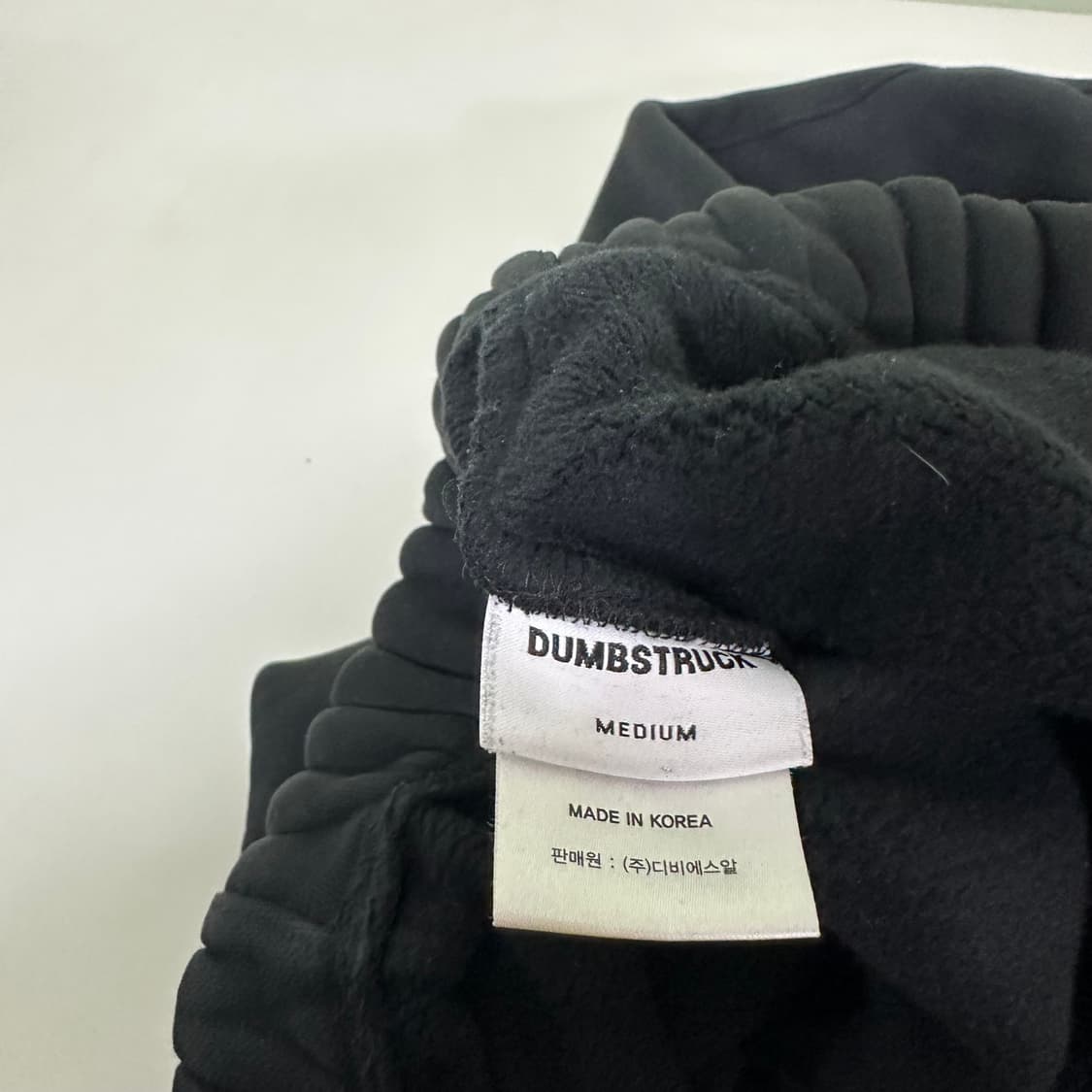 M 덤브스트럭 블랙 기모 헤비스웻 조거팬츠 상품이미지5