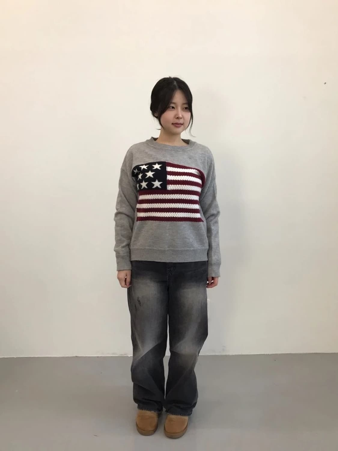 SHEIN American Flag Knit Sweater 상품이미지1