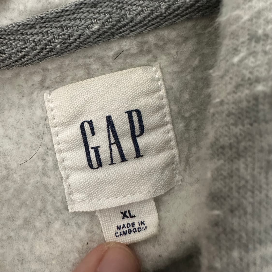 GAP 갭 기모 후드집업 그레이 XL 상품이미지3