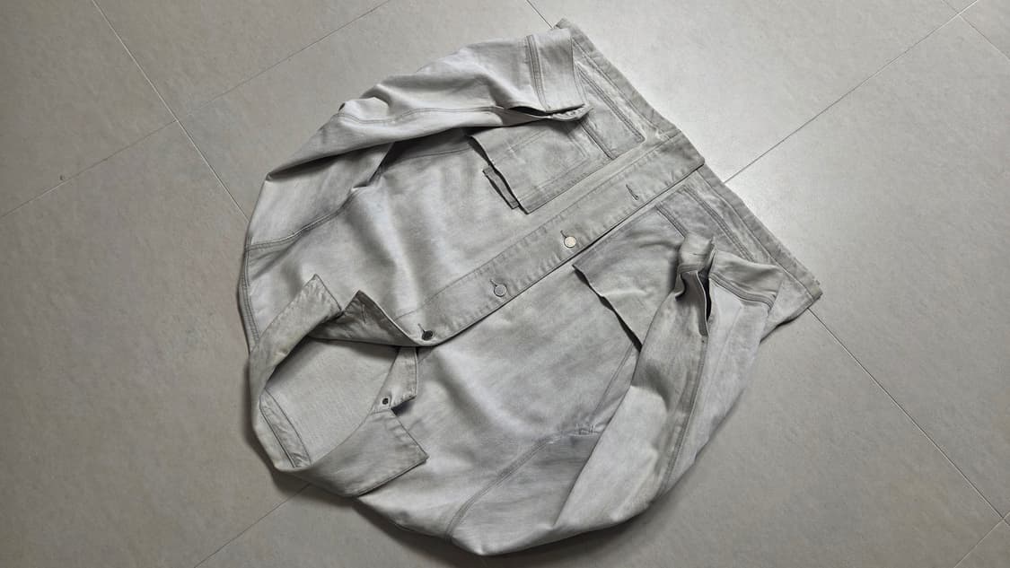 솔리드 옴므 워시드 다잉 빈티지 워크 웨어 데님 자켓 상품이미지7