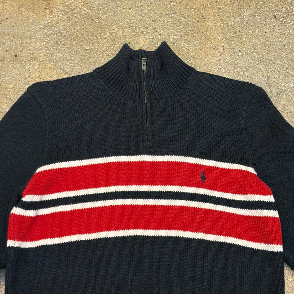 새상품급 90s 미국 빈티지 폴로랄프로렌 터틀넥 반집업 니트 상품이미지3