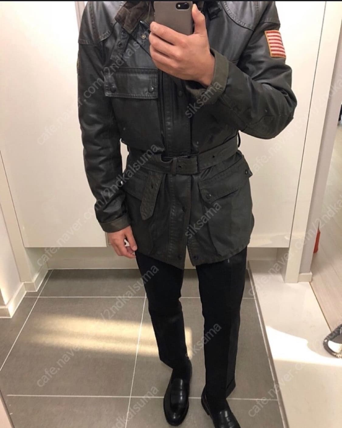 랄프로렌 데님앤서플라이 벨티드 왁스 모토자켓 M 상품이미지7