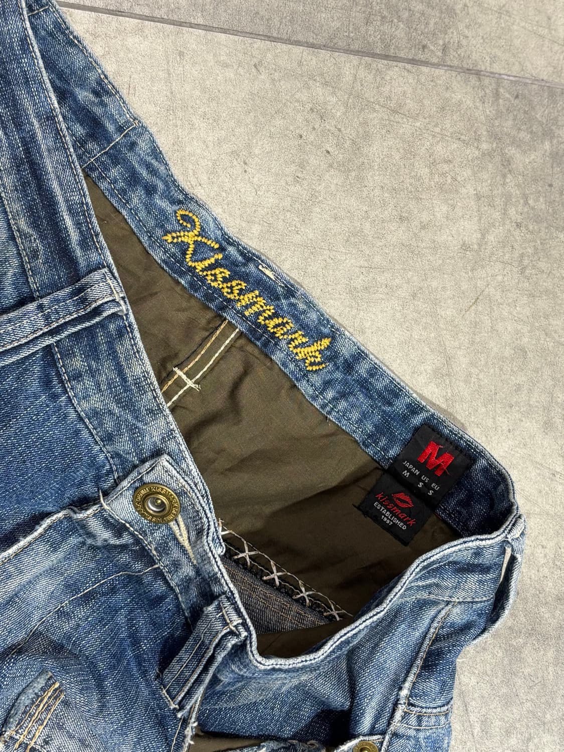 Kissmark 데미지 워싱 데님 팬츠 바지 상품이미지5