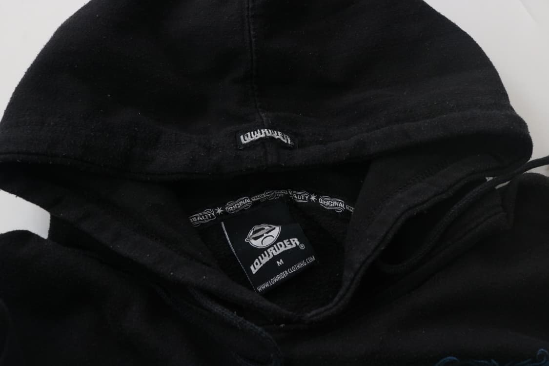 로우라이더 빈티지 치카노 올드스쿨 블랙 후드티셔츠 (M) 상품이미지9