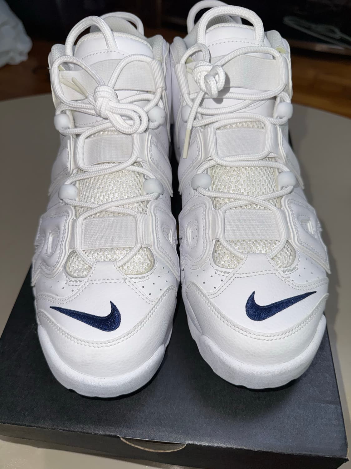 정품 나이키 에어 모어 업템포 흰흰네이비 280 새상품 쿨거시 30 상품이미지7