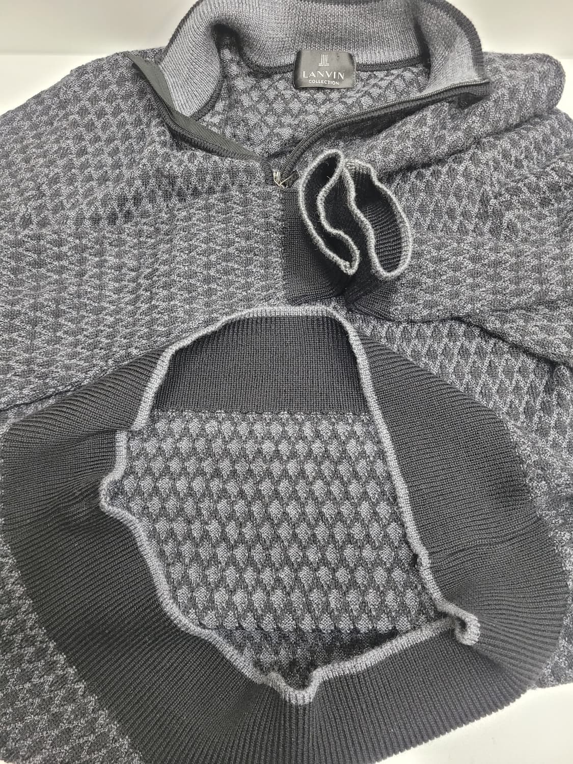 LANVIN 랑방 하프 집업 모 100% 니트 / 남 L
 상품이미지6