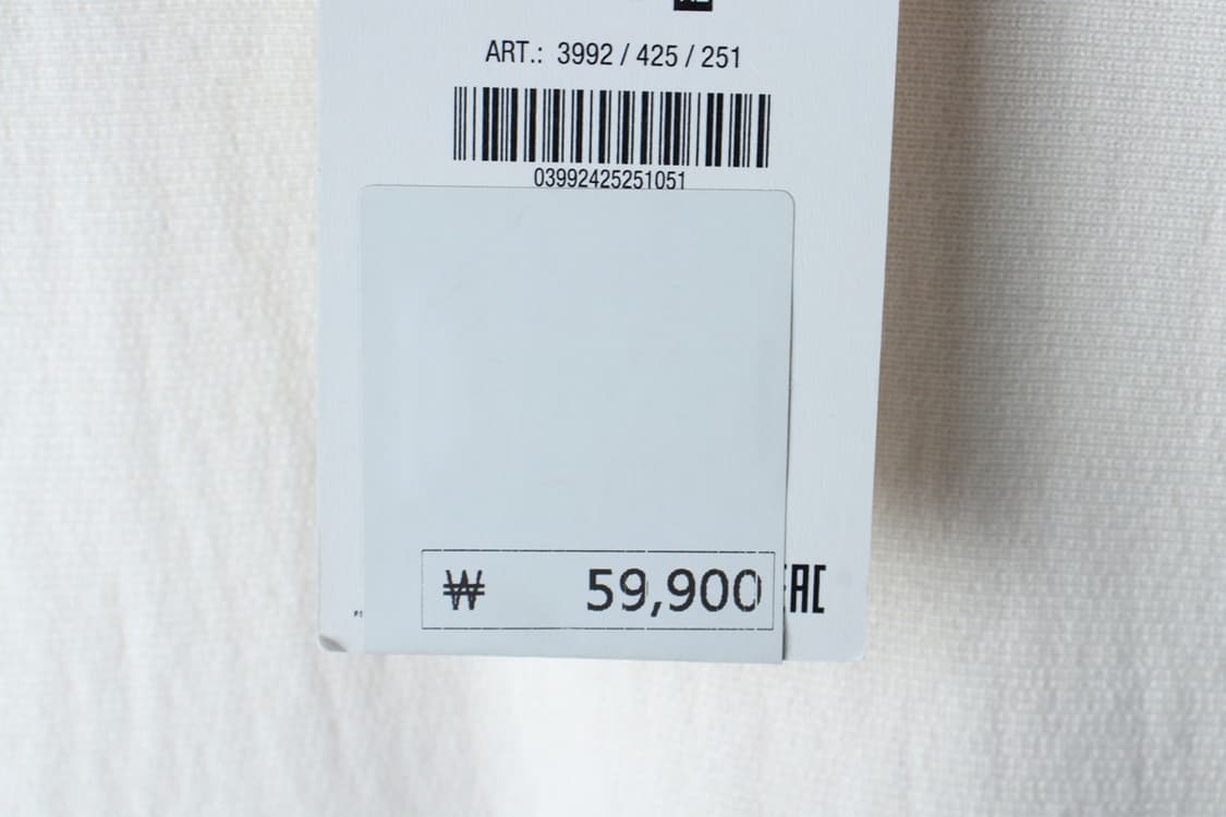 (XL-2XL) 자라 반팔 티셔츠 새상품 빅사이즈 아이보리-H31724 상품이미지6