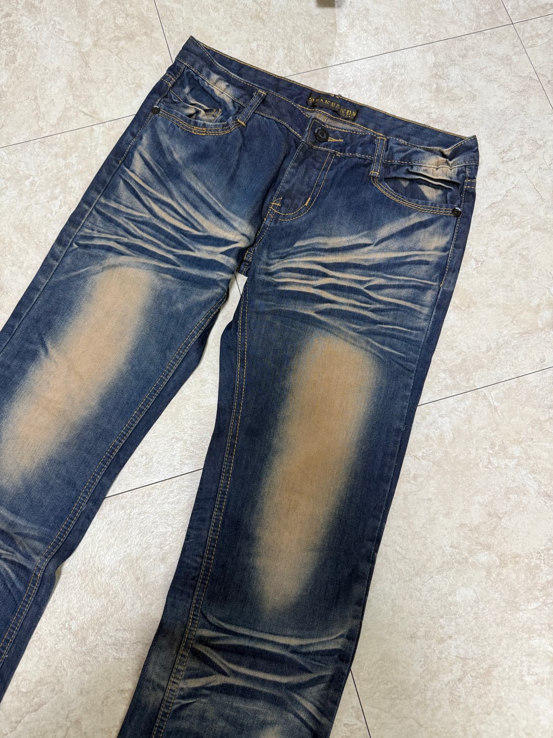 로우라이즈 나염 펑크 팬츠  상품이미지3