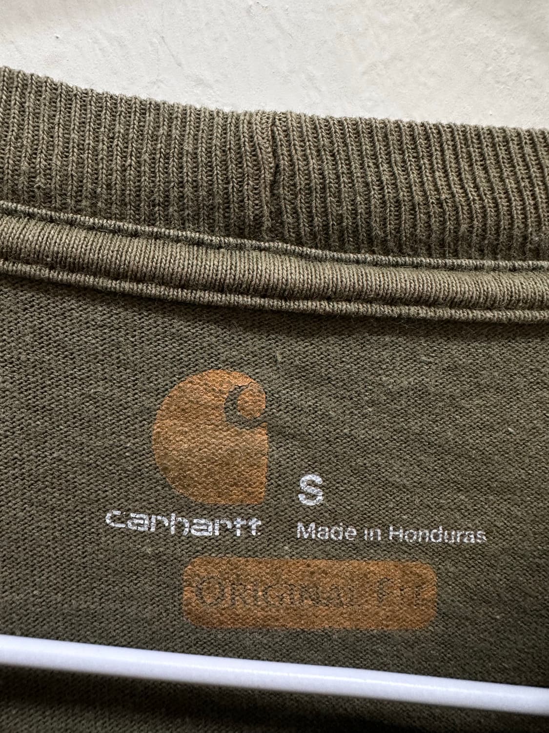 칼하트 올리브 카키 포켓 반팔 상품이미지2