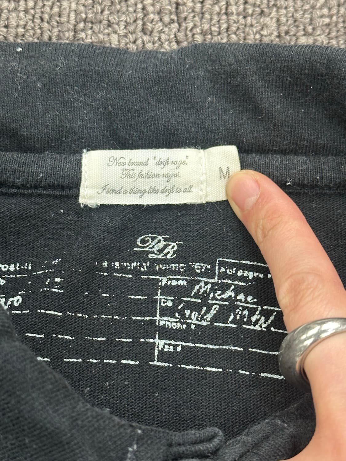 M)Japanese vintage 여성 y2k 스컬 프린팅 카라 반팔 상품이미지3