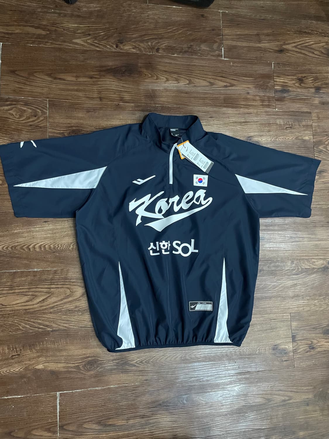 KBSA 야구 국가대표팀 반팔 웜업 바람막이 네이비 상품이미지2