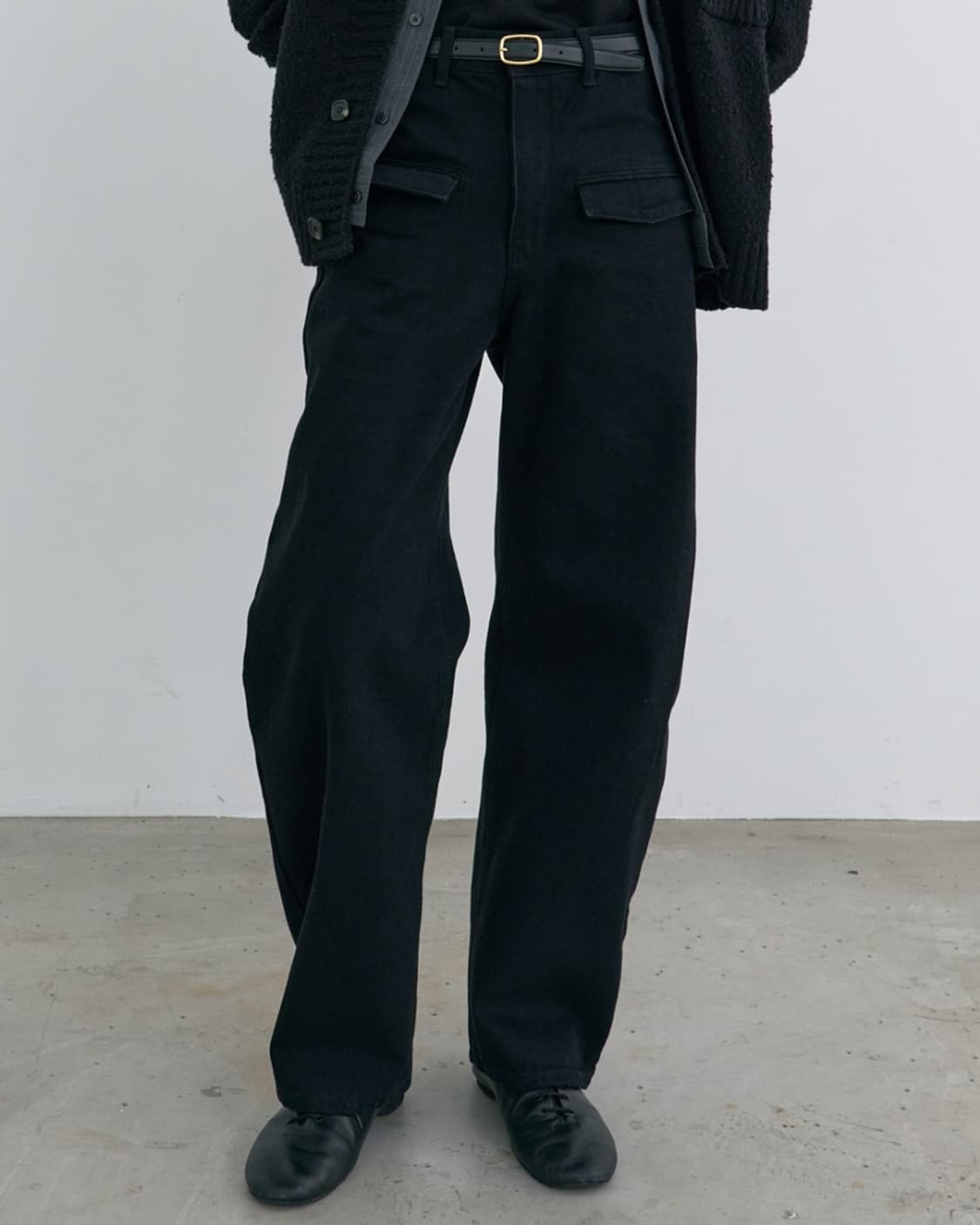 Aieul curved jeans black 48 상품이미지1