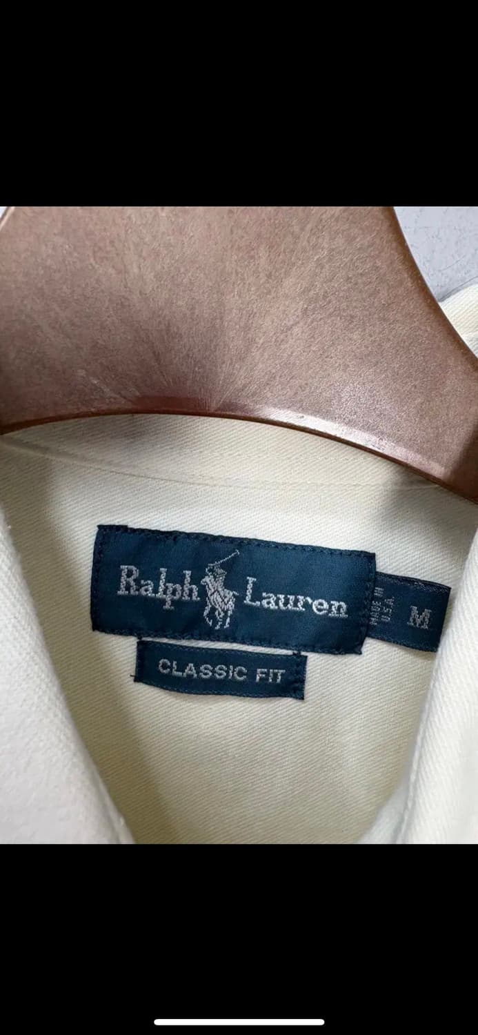 폴로랄프로렌 포니로고 클래식핏 코튼 아이보리 셔츠 H1211 상품이미지5
