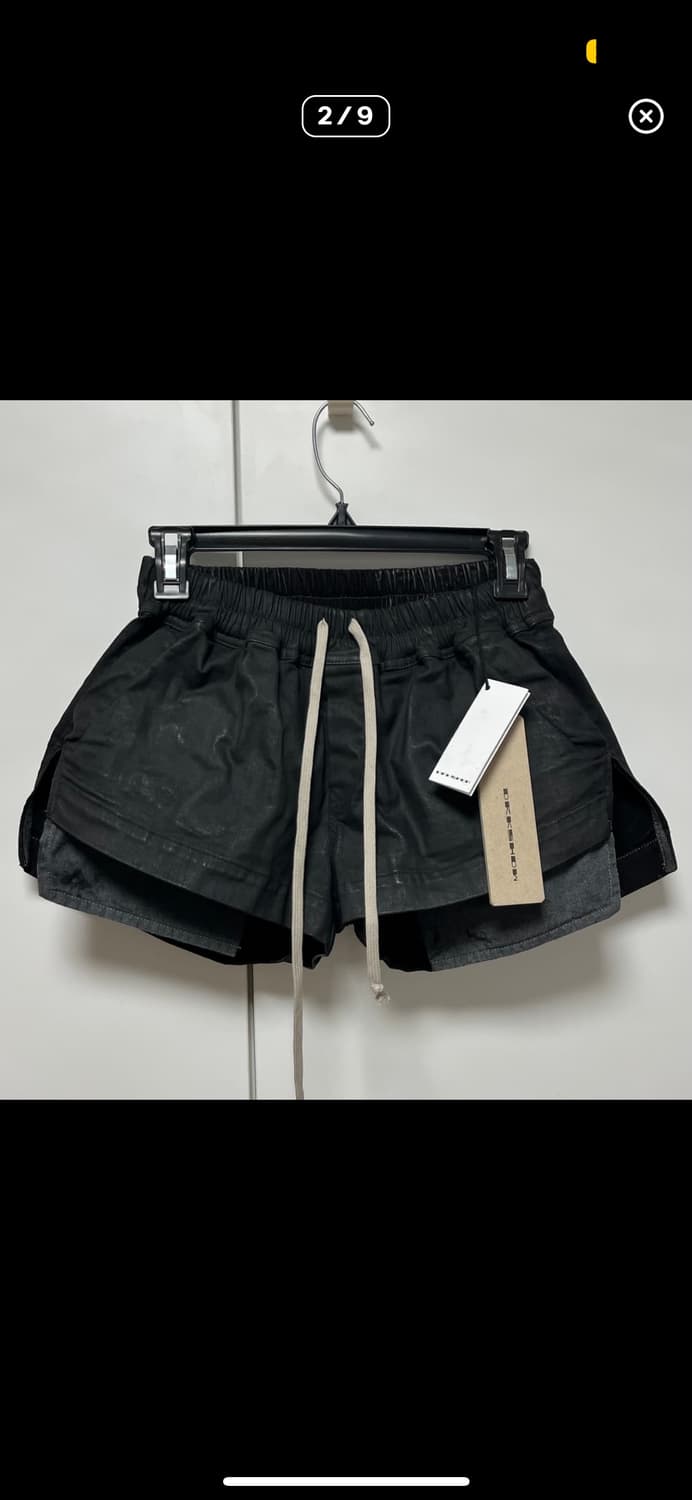 Rick owens 릭오웬스 fog shorts black wax xs 상품이미지2