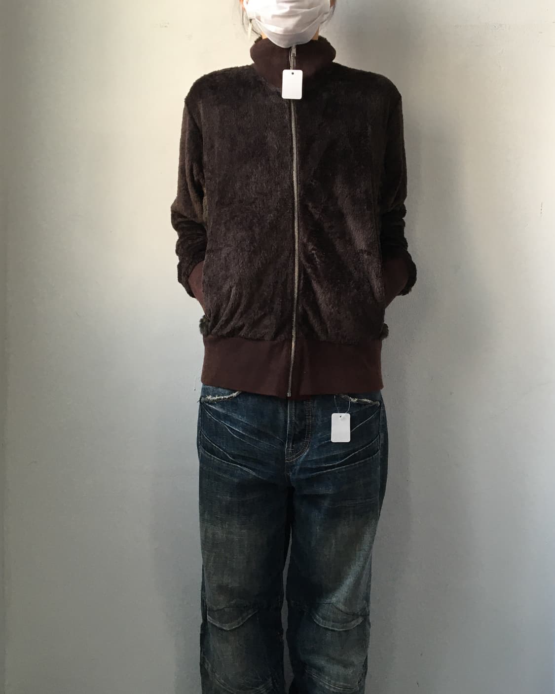Morgan fake fur high neck zip up 상품이미지8
