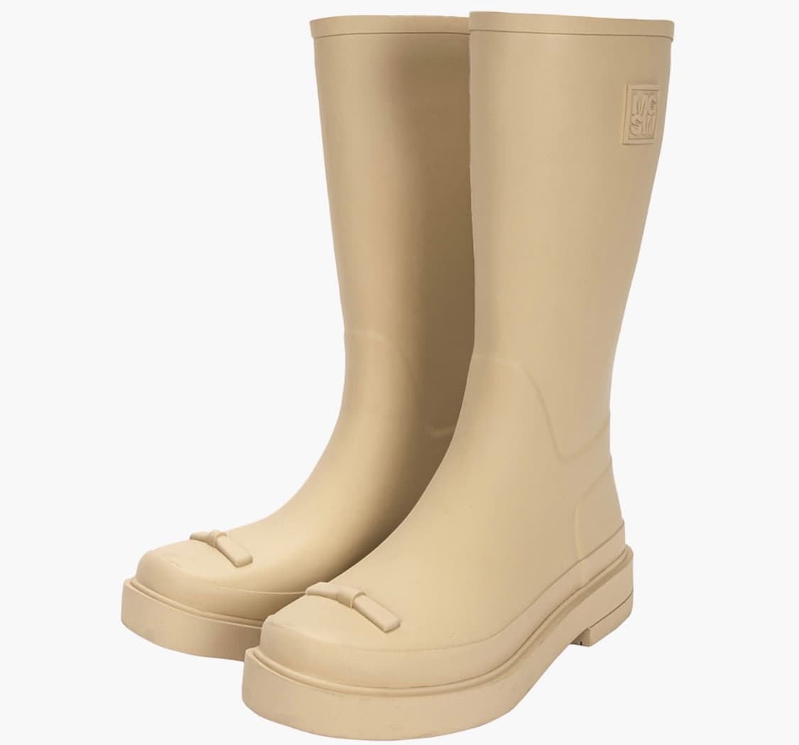 마지셔우드 롱 레인부츠 베이지 RIBBON BOOTS LONG beige 상품이미지1