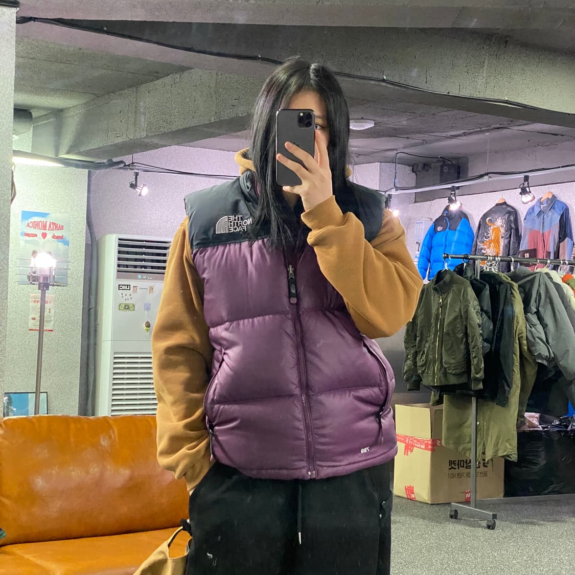 노스페이스 700 구스다운 퍼플 패딩 베스트 B3327 상품이미지1