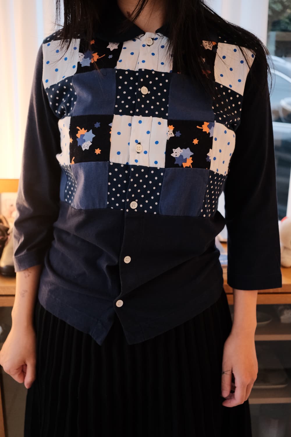 Autumn leaves dot round button top 상품이미지3