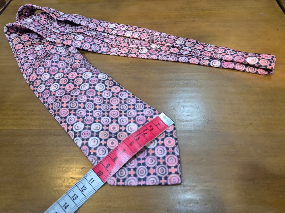 메달리온 패턴 실크 타이 상품이미지4