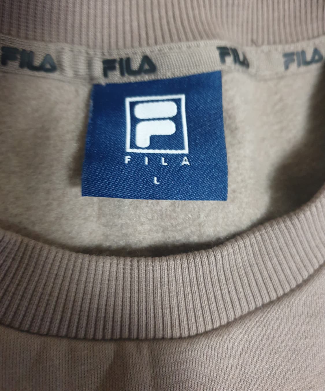 FILA 맨 로고 크루넥 샌드 (L) 상품이미지2