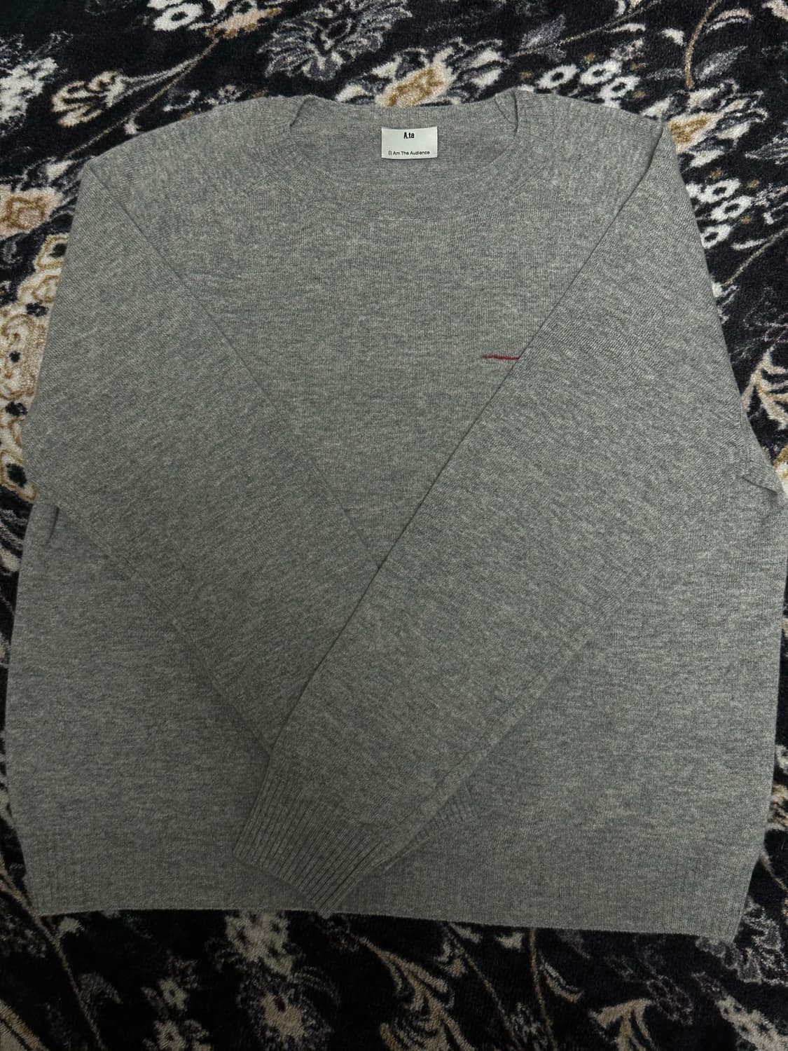 a.ta HEARTCUT KNIT(GREY/RED) m 상품이미지1