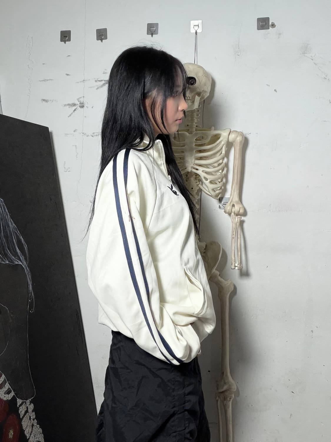 JPN 플레이보이 아이보리 오버핏 져지  상품이미지4