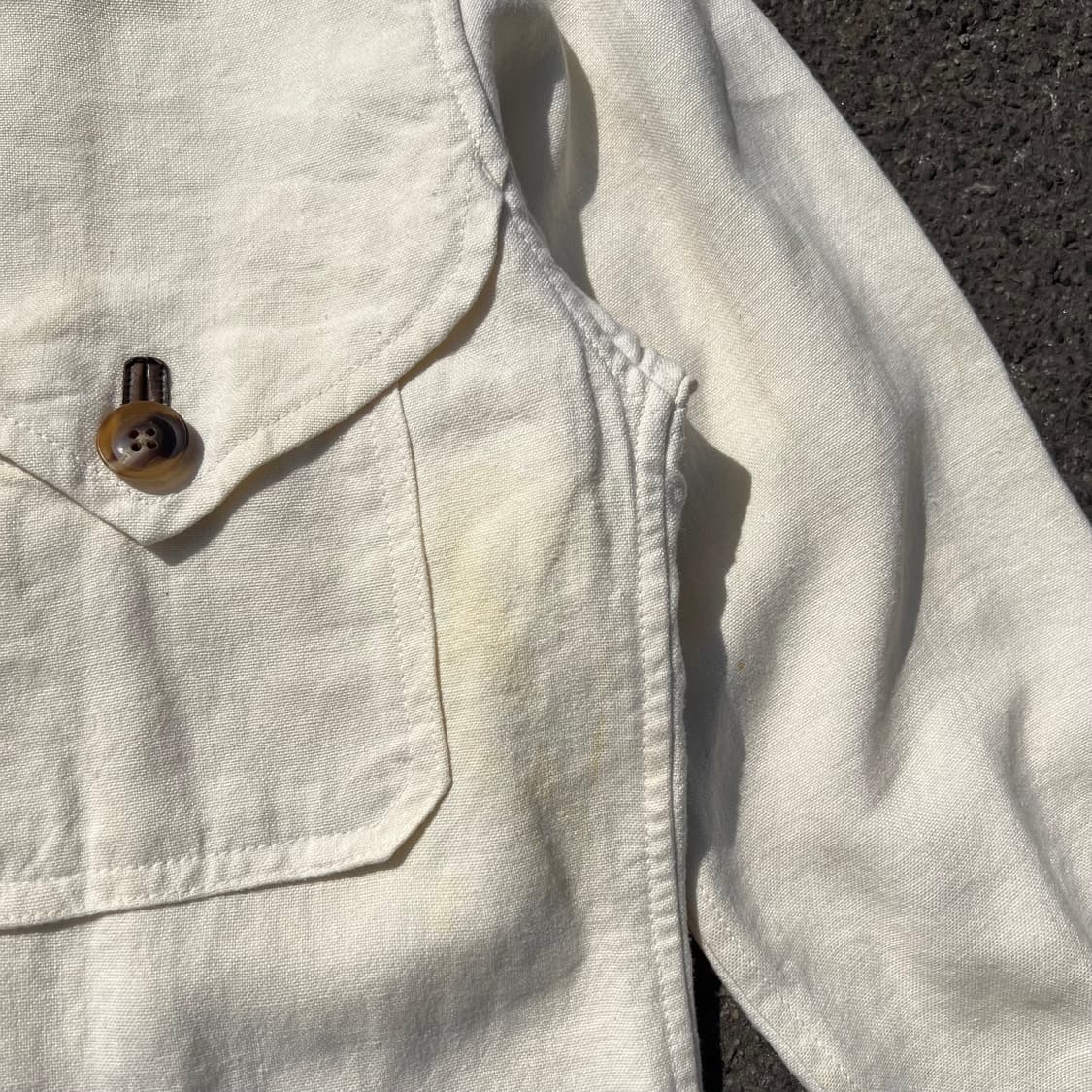 요지 야마모토 2011AW 언밸런스 린넨 자켓 상품이미지6