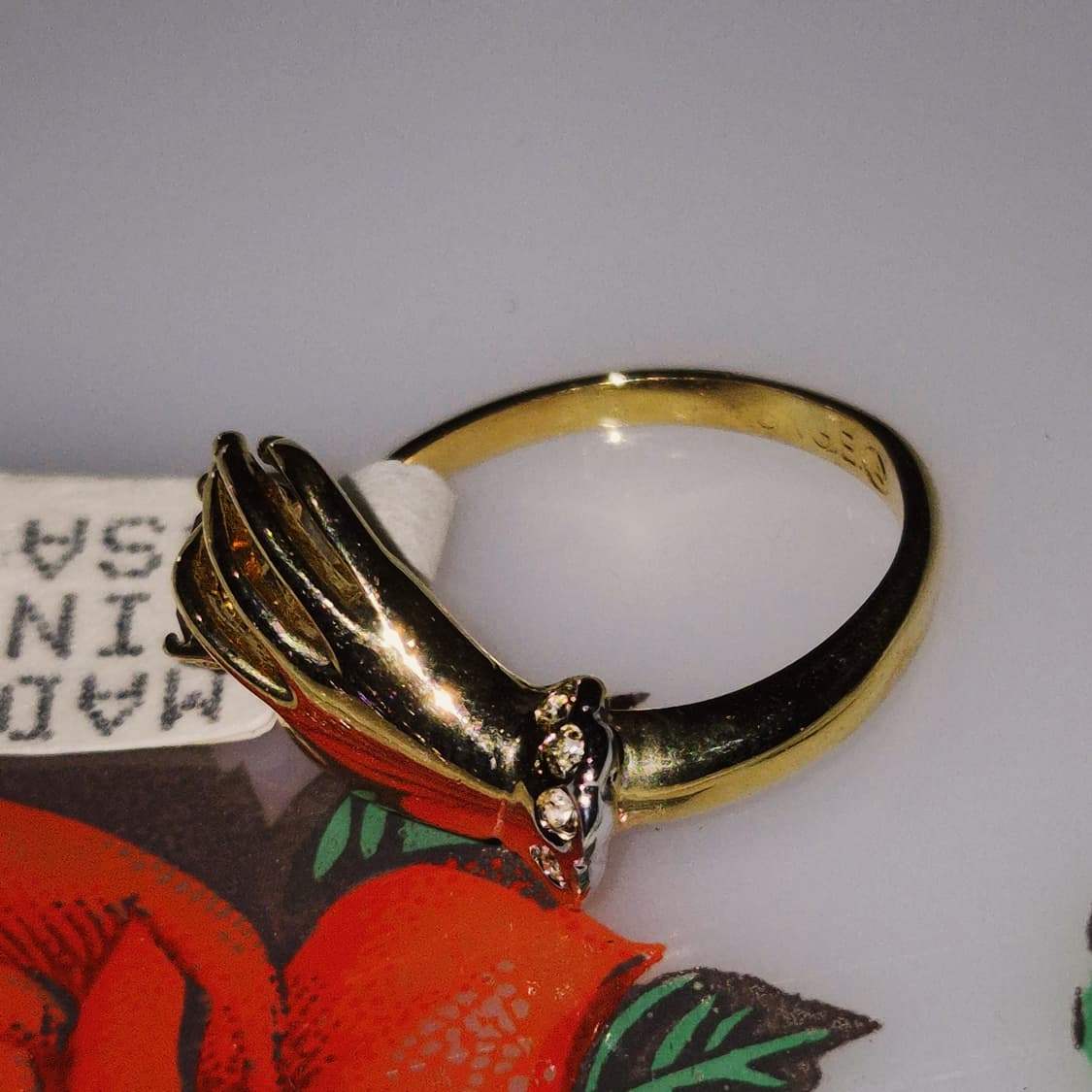 70s 미국 엔틱 핸드 루비 큐빅 골드 반지 상품이미지10