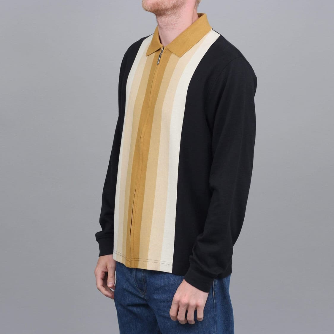 스투시 프레스톤 풀 집업 스트라이프 니트 폴로 셔츠 상품이미지5