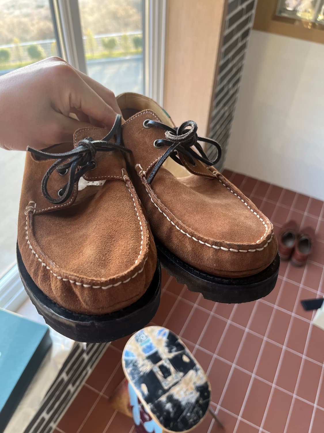 파라부트 x 캡틴선샤인 도밍구 스웨이드 카멜 상품이미지3