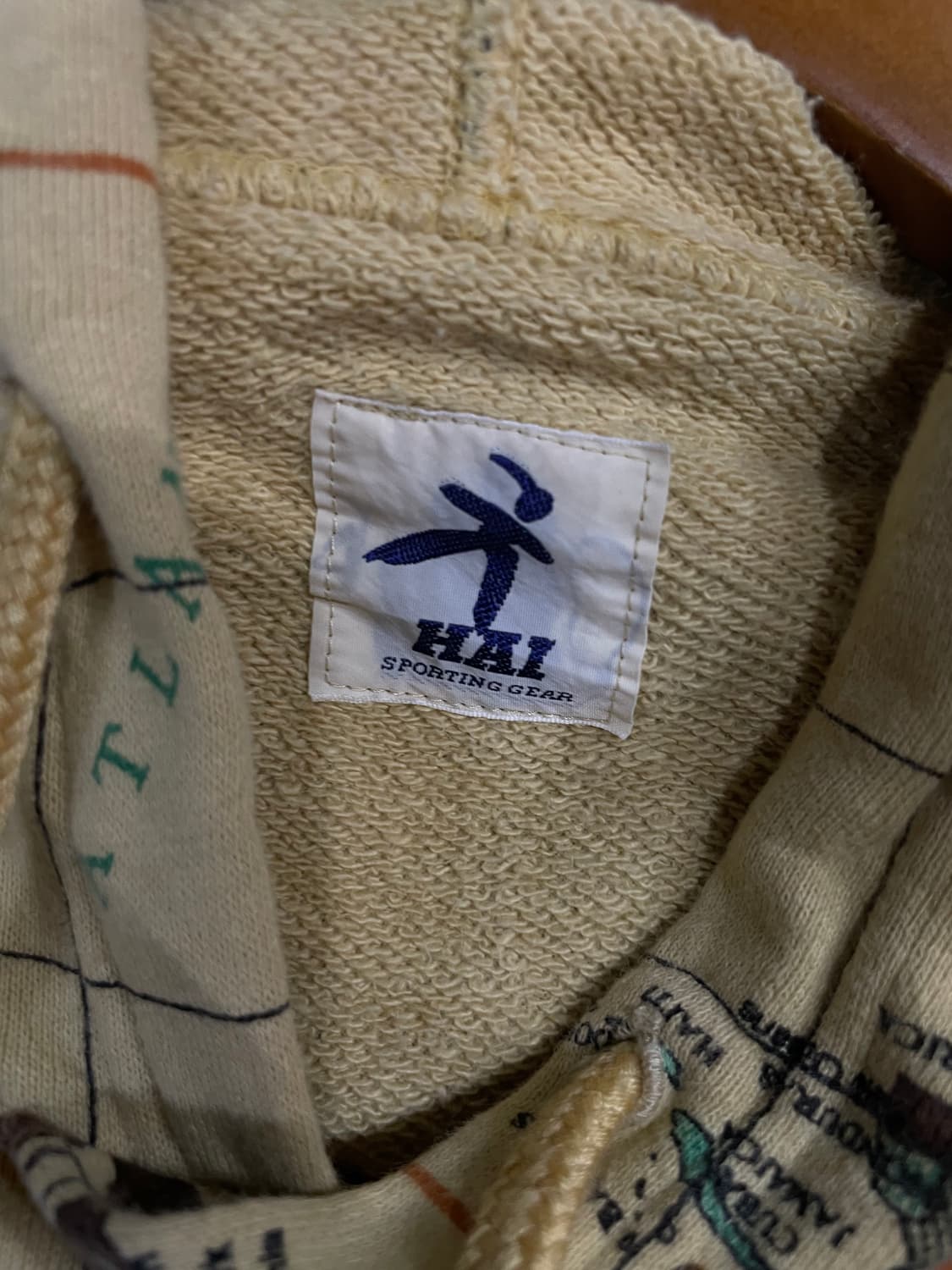 90s Hai Sporting Gear 하이 세계 프린팅 후드 상품이미지3