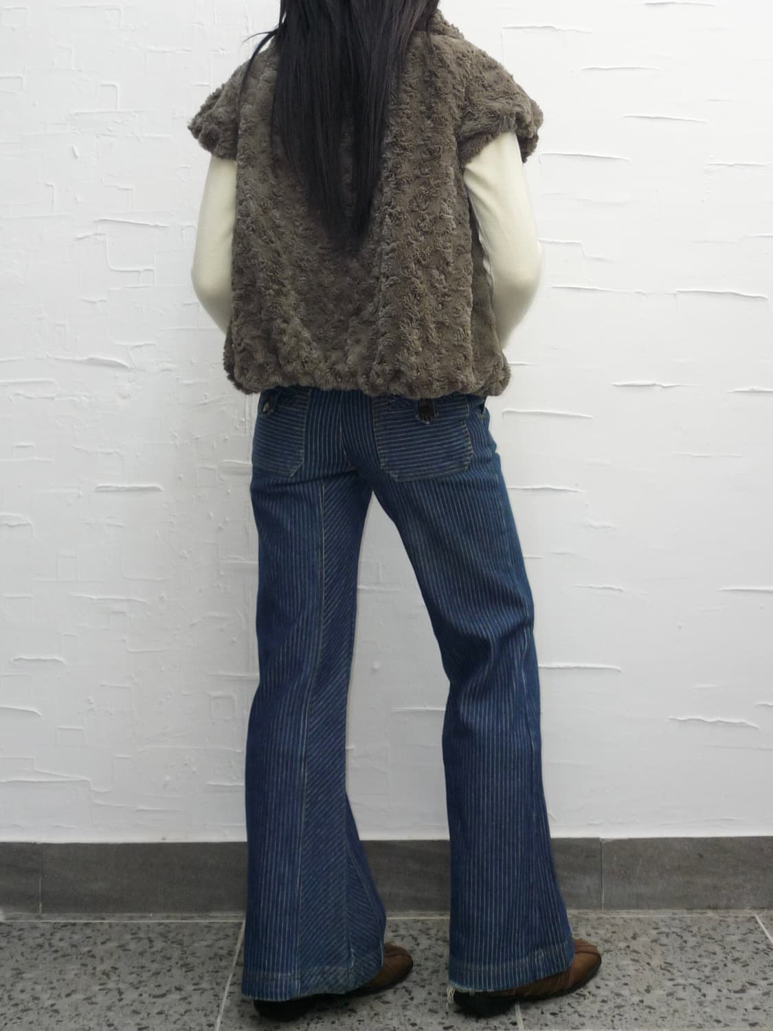 brown fur cap vest 상품이미지5
