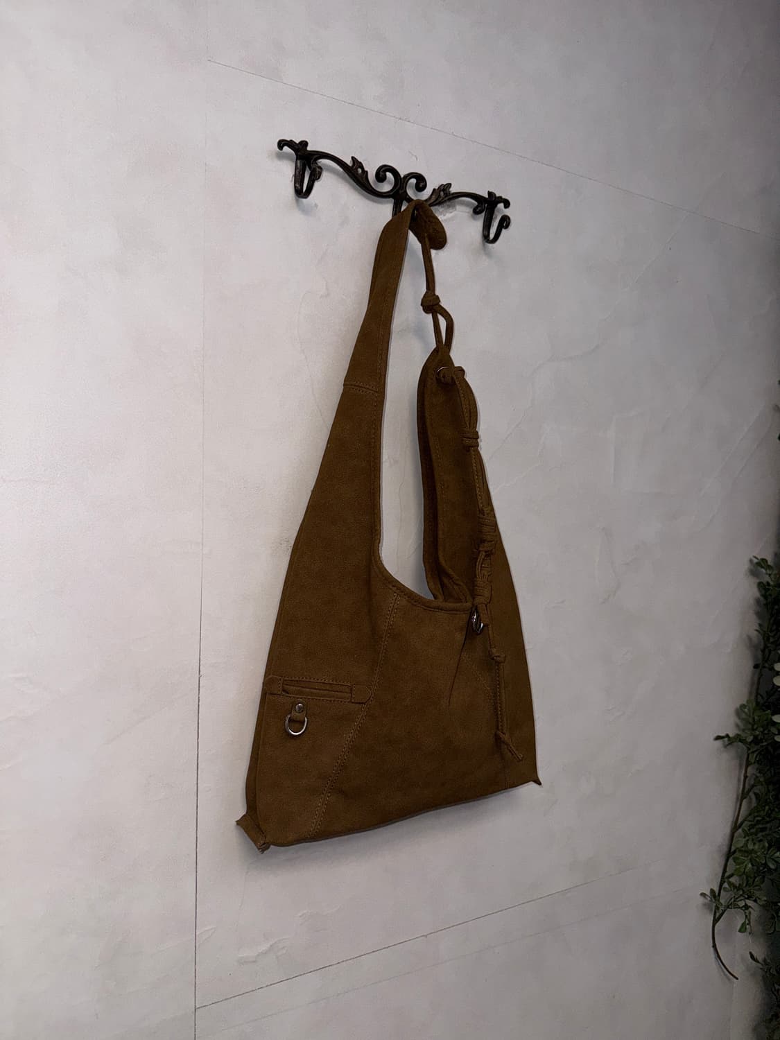Brown knotted strap shoulder bag 상품이미지2