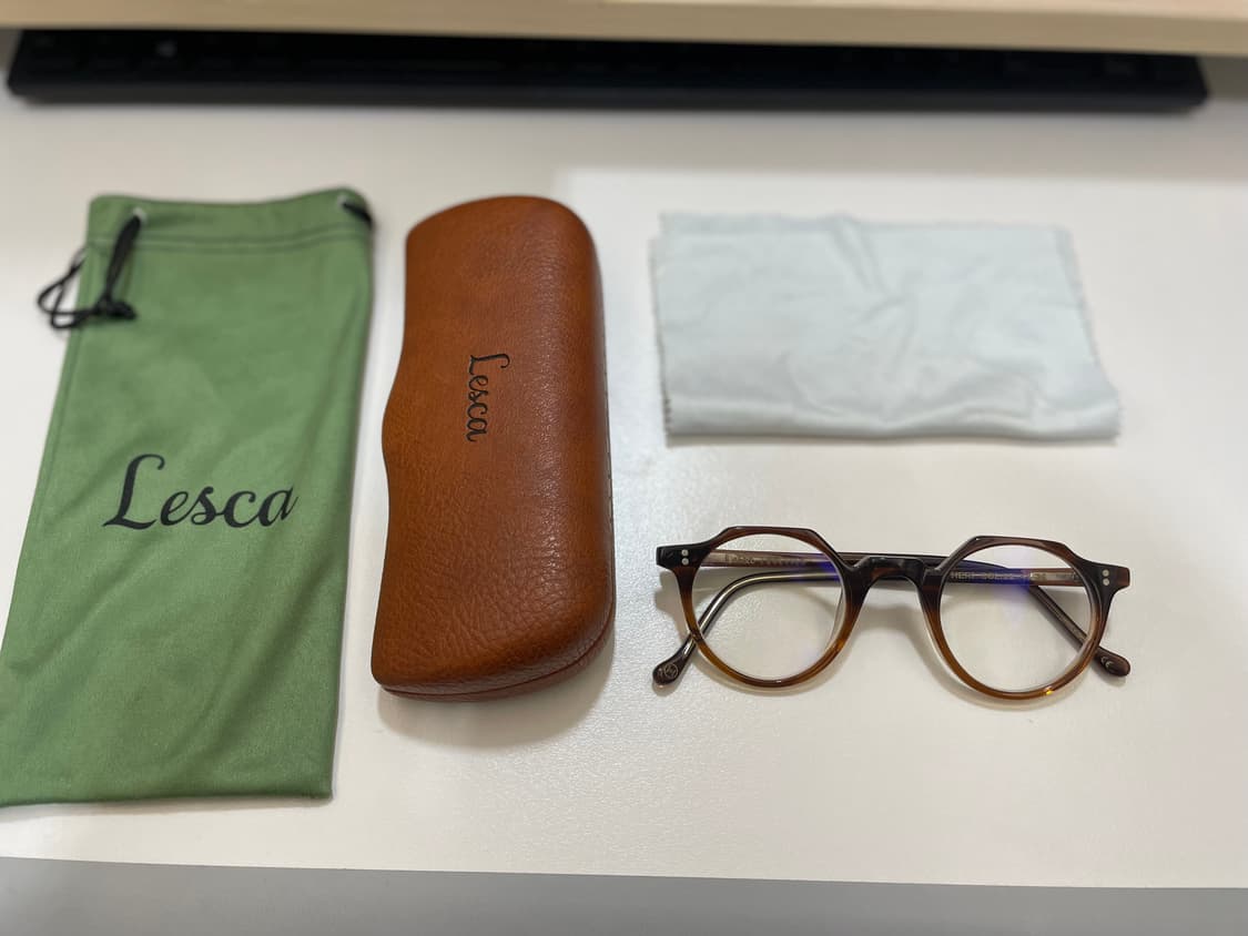 Lesca Heri(레스카 헤리)  43-24 브라운 안경 판매합니다. 상품이미지6