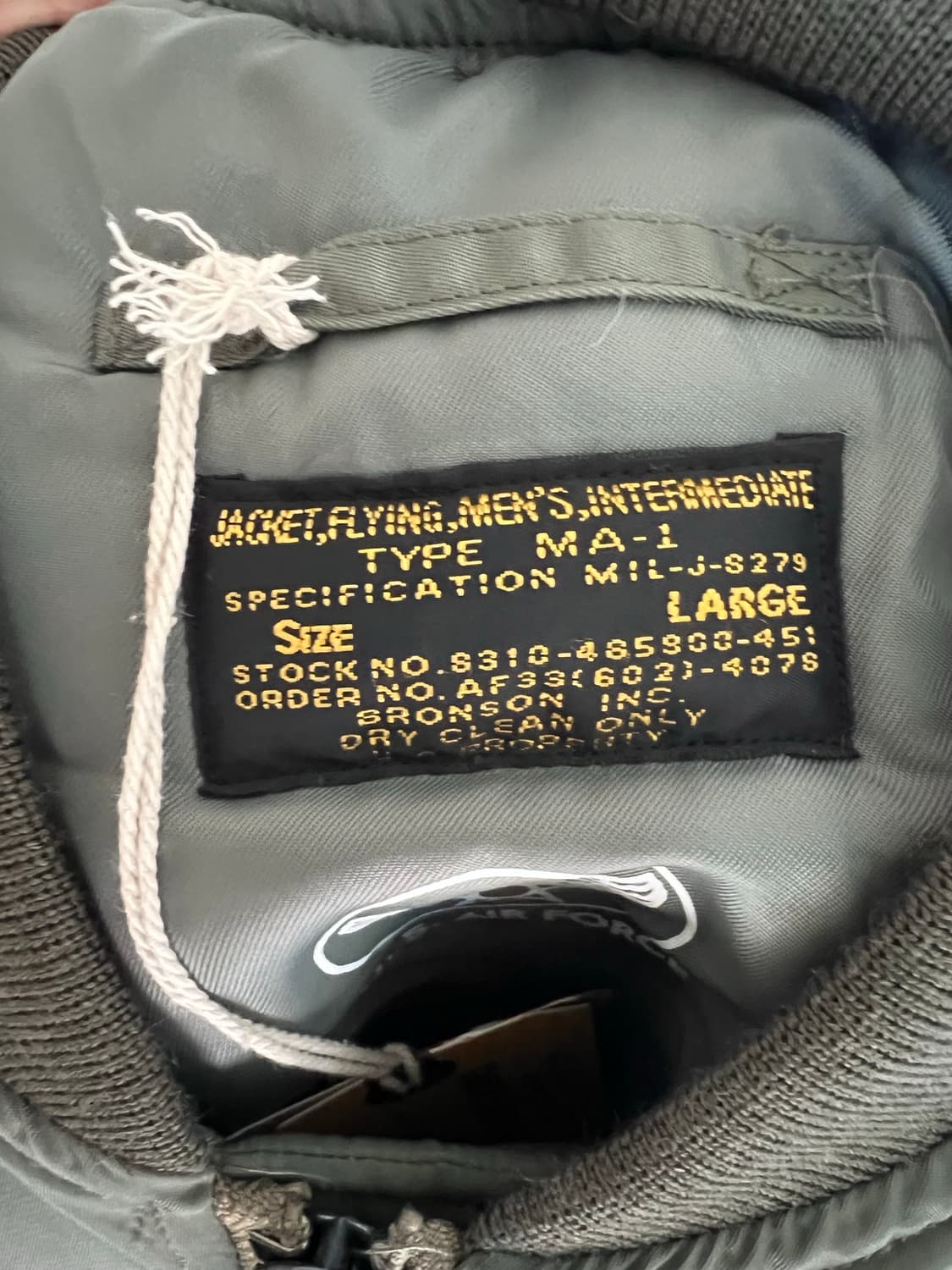 [새상품/중국판 L] 브론슨 1950s USAF Type MA-1 L 상품이미지7